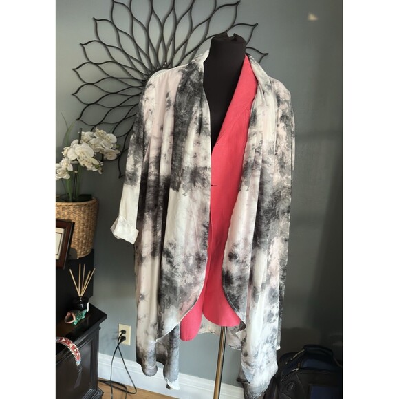 Melissa McCarthy Seven Kimono Women’s 2X Lightweight Watercolor Duster Cardigan - Picture 15 of 16
